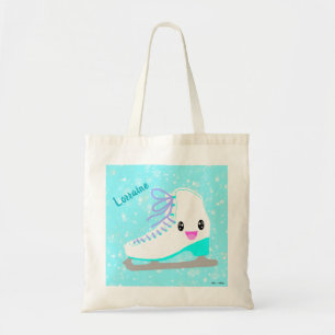 Speciaal Cute Ice Schaats Kawaii Blue Skating Tote Bag