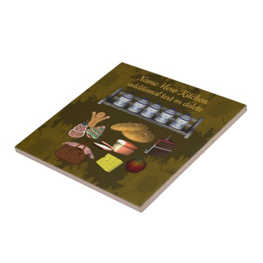 Speciaal Cute Kitchen-ontwerp Tegeltje (Zijkant)