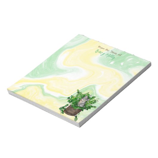 Speciaal Cute Kitten in Catnip Notitieblok (Linkerzijde)