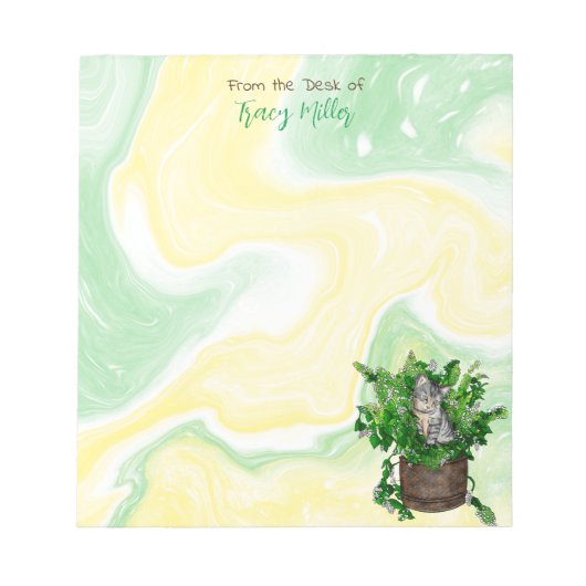 Speciaal Cute Kitten in Catnip Notitieblok (Voorkant)