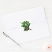 Speciaal Cute Kitten in Catnip Pot Vierkante Sticker (Envelop)