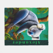 Speciaal Cute Koala Beer Fleece Deken (Voorkant (Horizontaal))