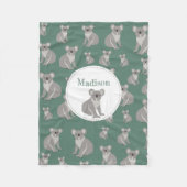 Speciaal Cute Koala Pattern Fleece Deken (Voorkant)