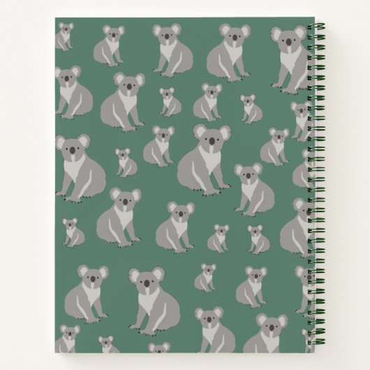 Speciaal Cute Koala Pattern Notitieboek (Achterkant)