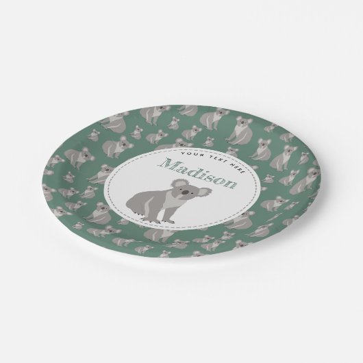 Speciaal Cute Koala Pattern Papieren Bordje (Gekanteld)