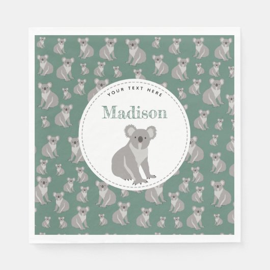 Speciaal Cute Koala Pattern Servet (Voorkant)