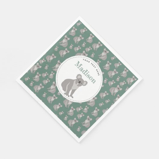 Speciaal Cute Koala Pattern Servet (Hoek)