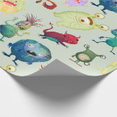 Speciaal Cute Monster-ontwerp voor jongens Cadeaupapier (Hoek)