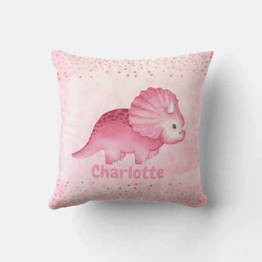 Speciaal Cute Pink Dinosaur Kussen (Achterkant)