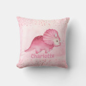 Speciaal Cute Pink Dinosaur Kussen (Voorkant)