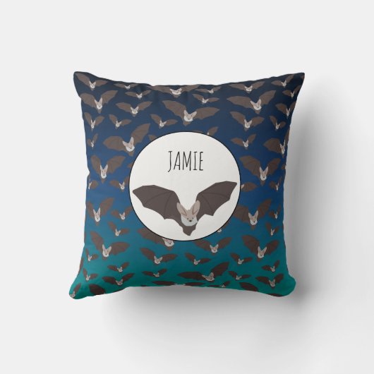 Speciaal Cute Spooky Bat Pattern Kussen (Achterkant)