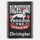 Speciaal Dachshund door de sneeuwfeestdag Deken (Voorkant Verticaal)