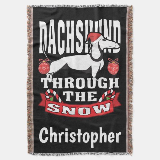 Speciaal Dachshund door de sneeuwfeestdag Deken (Voorkant Verticaal)