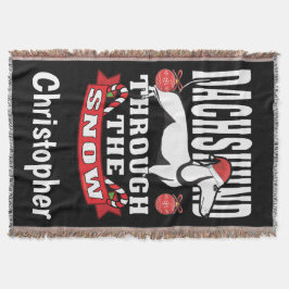 Speciaal Dachshund door de sneeuwfeestdag Deken