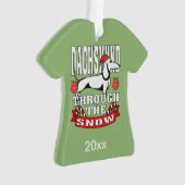 Speciaal Dachshund door de sneeuwfeestdag Ornament (voorkant)