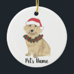 Speciaal Dachshund (Long Haire, Cream) Keramisch Ornament<br><div class="desc">Maak dit jaar de leuke lijst met een gepersonaliseerd ornament van je favoriete kleine engelse crème teckel elf! Voor de liefste geschenken,  combineer het met een bijpassende kunstafdruk of een ander item uit mijn collectie!</div>