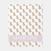 Speciaal Dachshund (Long Haire, Red) Fleece Deken (Voorkant)