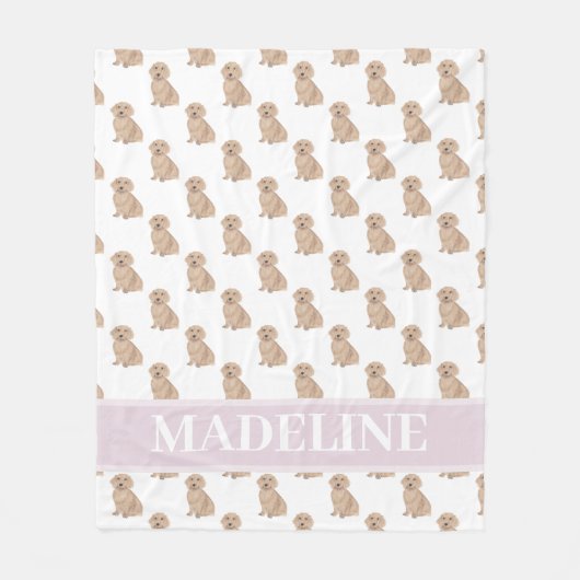 Speciaal Dachshund (Long Haire, Red) Fleece Deken (Voorkant)