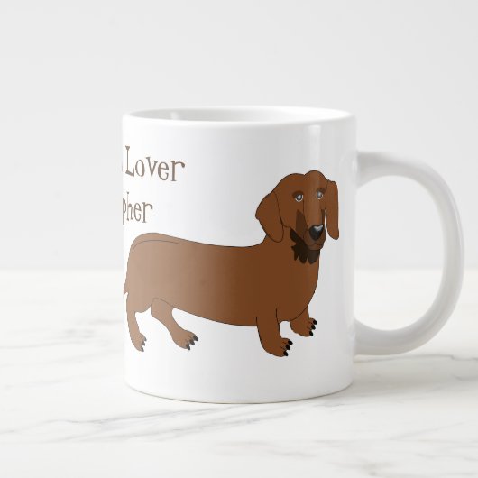 Speciaal Dachshund-ontwerp Grote Koffiekop (Rechts)