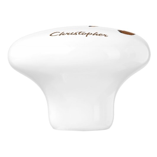 Speciaal Dachshund-ontwerp Keramische Knop (Zijkant)