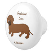 Speciaal Dachshund-ontwerp Keramische Knop (Rechts)