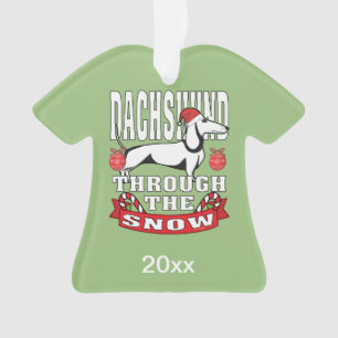 Speciaal Dachshund via de sneeuwvakantie Ornament