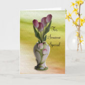 Speciaal dag-iemand van de moeder kaart (Gele Bloem)