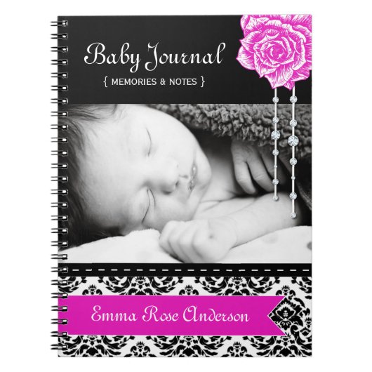 Speciaal Damask Baby Journal Notitieboek (Voorkant)