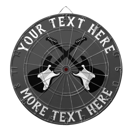 Speciaal dartboard met elektrisch gitaarontwerp dartbord (Voorkant)