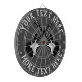 Speciaal dartboard met elektrisch gitaarontwerp dartbord (Voorkant Links)