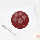 Speciaal decoratief kerstontwerp ronde sticker (Envelop)