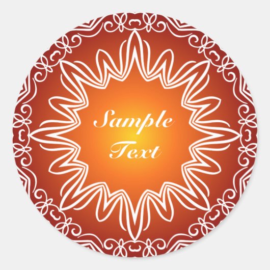 Speciaal decoratief ontwerp ronde sticker (Voorkant)