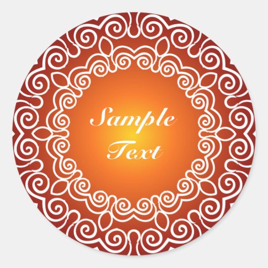 Speciaal decoratief ontwerp ronde sticker (Voorkant)