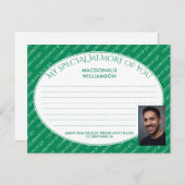 SPECIAAL DEEL HERINNERING AAN U Green Mourners Kaa Briefkaart (Voorkant / Achterkant)