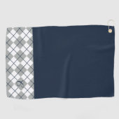 Speciaal design in blauw, wit en grijs | golfhanddoek (Horizontaal)