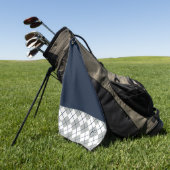 Speciaal design in blauw, wit en grijs | golfhanddoek (Groen)