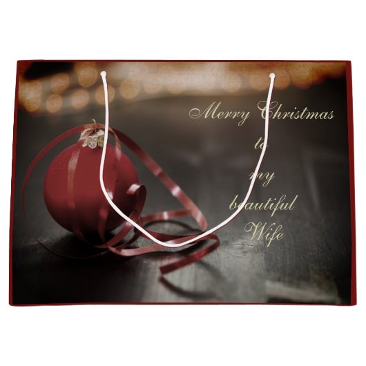 Speciaal design voor prettige kerstvrouw groot cadeauzakje (Voorkant)