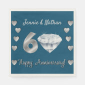 Speciaal diamant 60e Jubileum Napkins Servet (Voorkant)