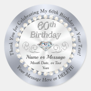 Speciaal diamant, 60e marinestickers ronde sticker