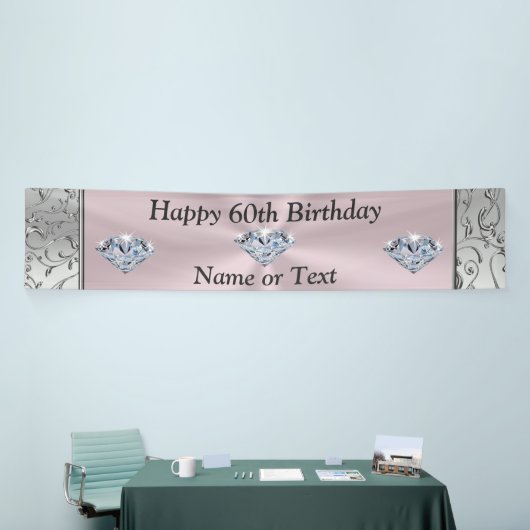 Speciaal diamant 60th Birthday Banners voor haar (Beurs)