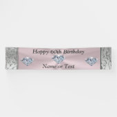 Speciaal diamant 60th Birthday Banners voor haar (Horizontaal)