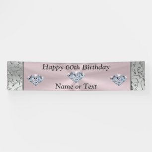 Speciaal diamant 60th Birthday Banners voor haar
