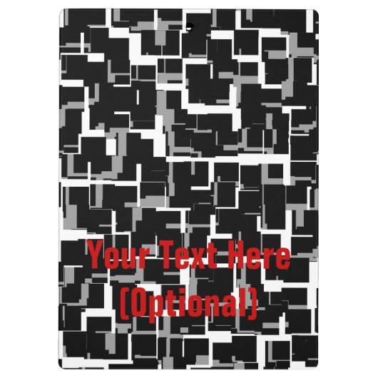 Speciaal digitaal Camo Black White Grey Pattern Klembord (Achterkant)