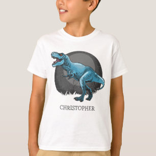 Speciaal dinosaurus t-rex cadeau voor jongen blauw t-shirt