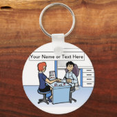 Speciaal directeur Nail Tech - Mannelijke Cartoon Sleutelhanger (Voorkant)