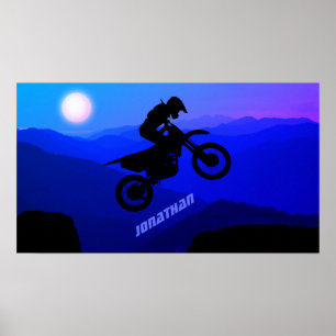 Speciaal Dirt Bike Night Ride Motocross Poster