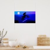 Speciaal Dirt Bike Night Ride Motocross Poster (Keuken)