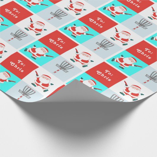 Speciaal Disc Golf Holiday Gift Wrapping Paper Cadeaupapier (Hoek)