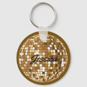 Speciaal Disco Ball Sleutelhanger Brown (Voorkant)