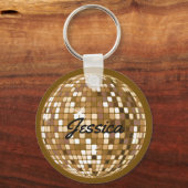 Speciaal Disco Ball Sleutelhanger Brown (Achterkant)